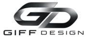 futuristic brushed metal gd logo